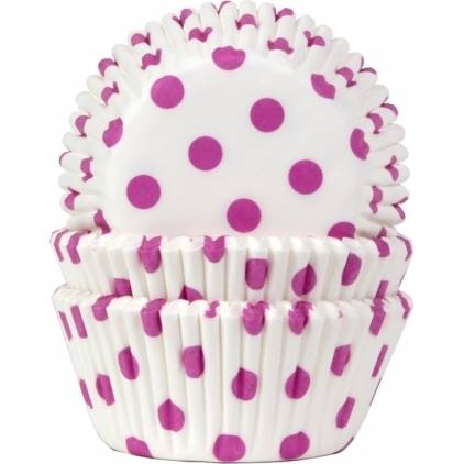 Košíčky na muffiny 50ks růžové puntíky - House of Marie