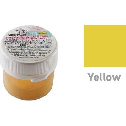 Prachová barva do tuků 5g - žlutá - Silikomart