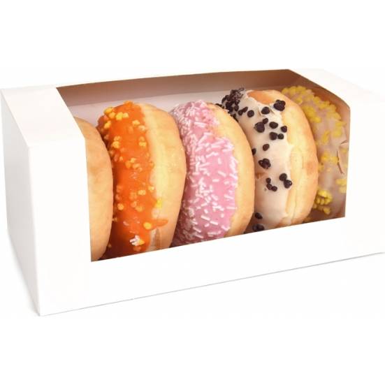 Krabička na donuty 1ks bílá 185x95x90mm - House of Marie