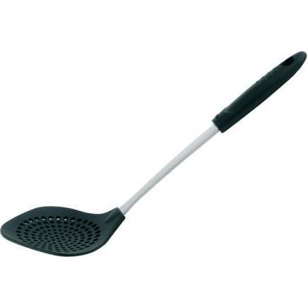 Lžíce děrovaná kuchyňská – O 11 cm, nerez / plast – Black edition - Fissler