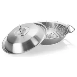 Pánev WOK s poklicí, nerez, O 35 cm – Original profi collection® - Fissler
