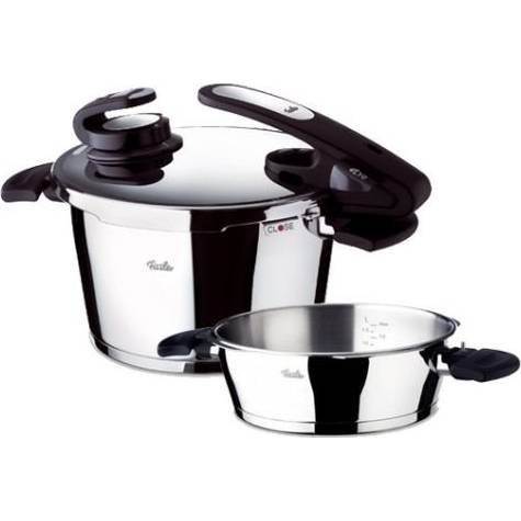 Sada - tlakový hrnec 8 l, tlaková pánev 4 l, poklice a vložka  Vitavit® Edition - Fissler