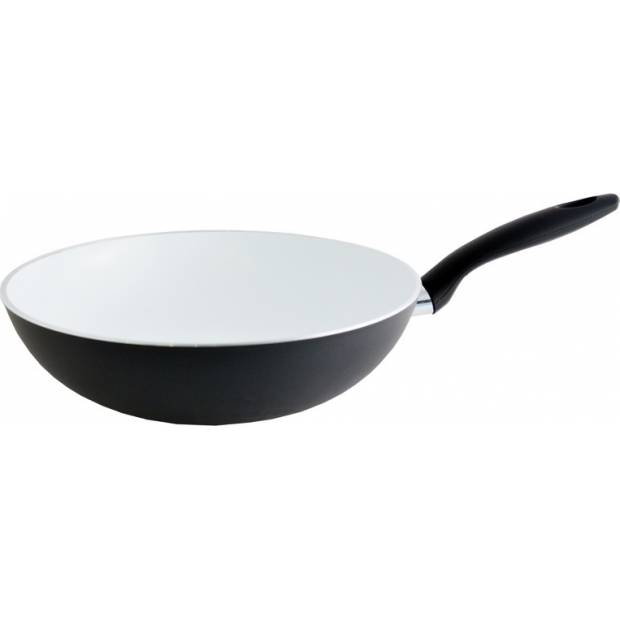 Pánev WOK keramická – O  28 cm, černá – Black&White Edition - Fissler