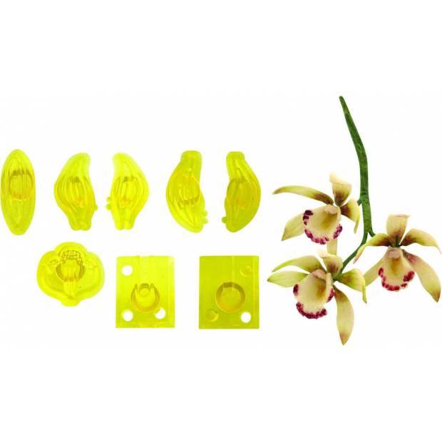 Vykrajovátka 8ks – malá orchidej Cymbidium - PME