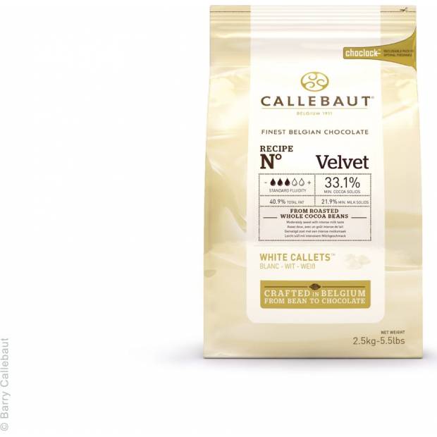 Čokoláda Velvet 2,5Kg - bílá - Callebaut