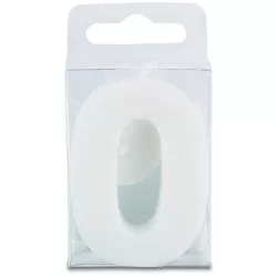 Svíčka ve tvaru číslice 0 - mini, bílá - Stadter