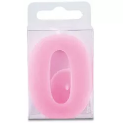 Svíčka ve tvaru číslice 0 - mini, růžová - Stadter