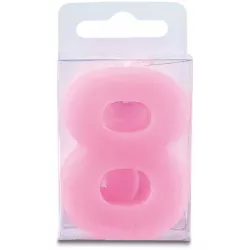 Svíčka ve tvaru číslice 8 - mini, růžová - Stadter