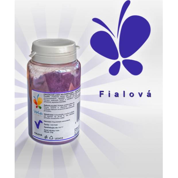 Prachová barva na čokoládu 25g - fialová - Vola colori