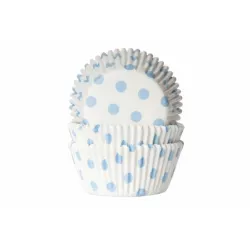 Košíčky na muffiny 50ks světle modré puntíky - House of Marie