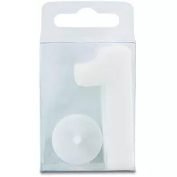 Svíčka ve tvaru číslice 1 - mini, bílá - Stadter