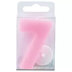 Svíčka ve tvaru číslice 7 - mini, růžová - Stadter