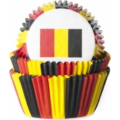 Košíček na muffiny vlajka Belgie 50ks - House of Marie