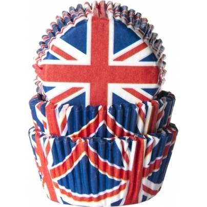 Papírové košíčky na muffiny Union Jack 50ks - House of Marie