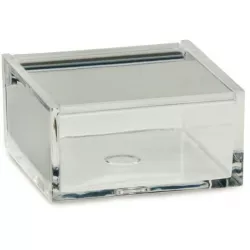 Kosmetická dóza  SAFIRA plast, transparent, 6x6x3cm - Kela