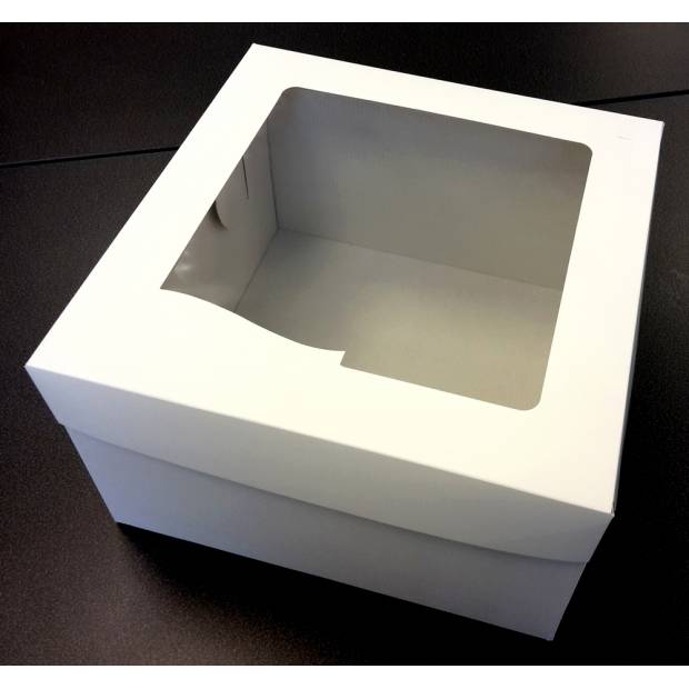 Dortová krabice a víko s okénkem 31,7 x 31,7 x 19,5 cm - 