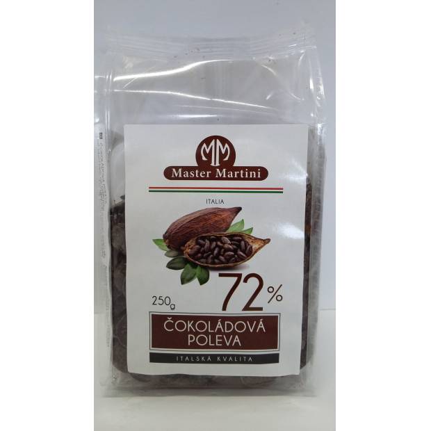 Čokoládová poleva 72%- 250g - Master Martini