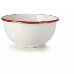Smaltovaná miska červeno bílá 14cm - Ibili