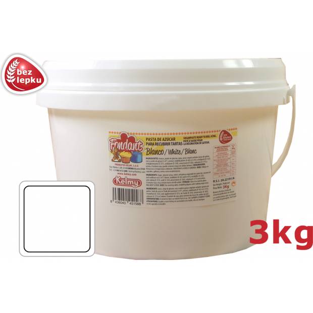 Potahovací hmota 3 Kg bílá - Kelmy