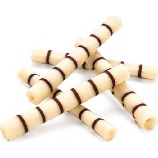 Čokoládové tyčinky Rolls Bamboo 7 - 7,5cm bílo hořké 25ks - 