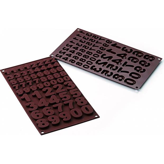 Silikonová forma na čokoládu čísla - Silikomart
