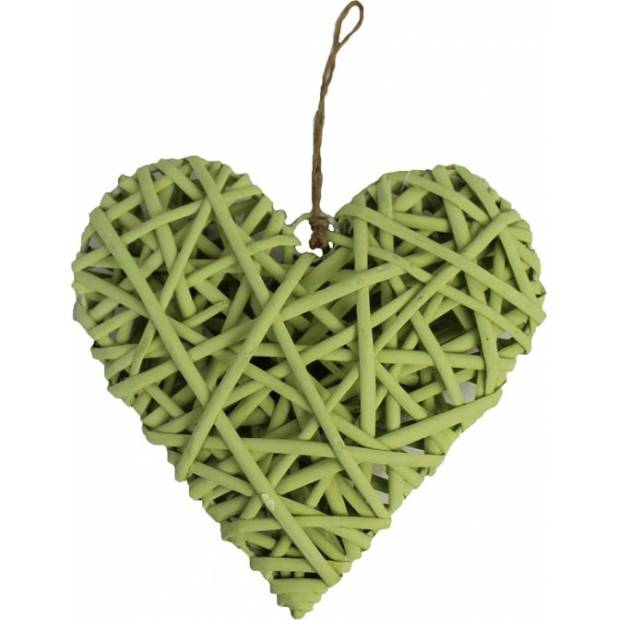 Proutěné srdce 20 cm, zelené - Morex