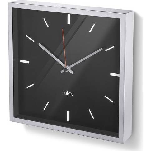 Čtvercové nástěnné hodiny Durata, černé - Zack