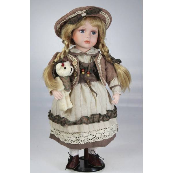 Porcelánová panenka - blondýna, 45 cm - IntArt