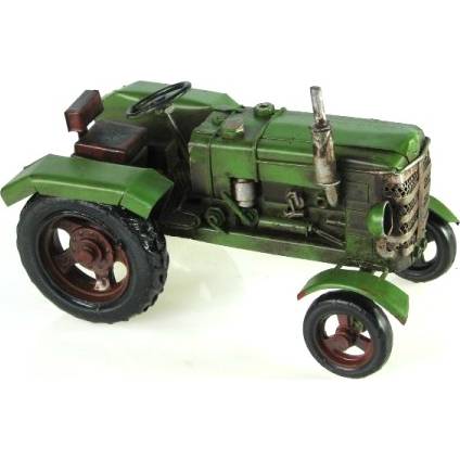 Retro model zeleného traktoru 16 cm - IntArt