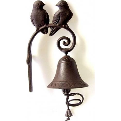 Malý zvonek z litiny s motivem ptáčků - IntArt