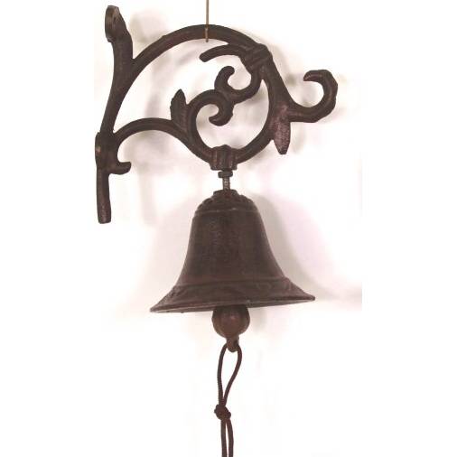Malý litinový zvonek s ornamentem 19 cm - IntArt