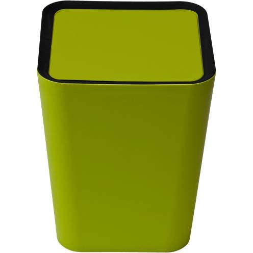 Odpadkový košík s překlápěcím víkem Mini Square Flip Bin, zelený - QUALY