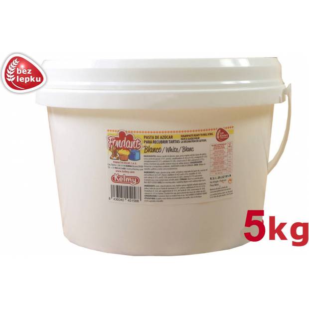 Potahovací hmota 5 Kg bílá - Kelmy