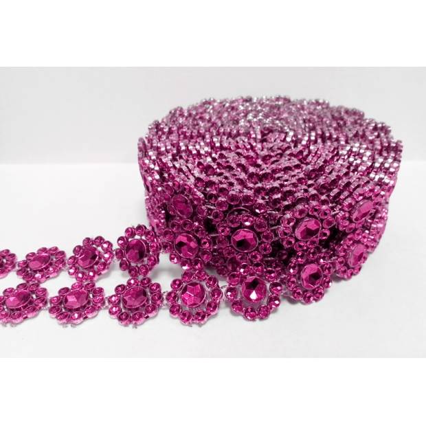 Stuha na dort diamantová  - světle fialové květy - 