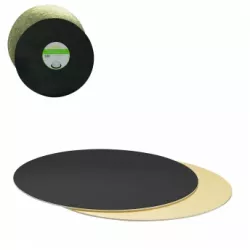 Podložka pod dort 1ks oboustranná černo zlatá 40cm - Decora
