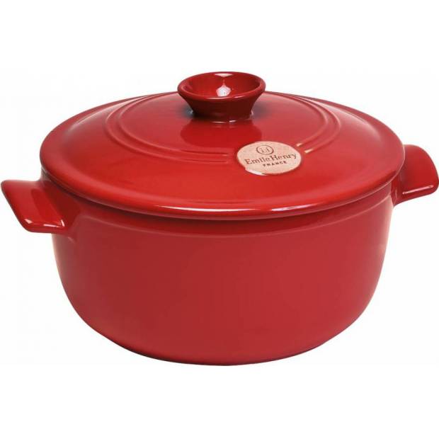 Hrnec s poklicí keramický granátová 22 cm 2,5 l 344525 Emile Henry