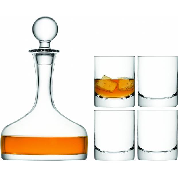 LSA dárkový set Whisky, 4 sklenice (250ml), karafa (1,6l), čiré, Handmade G1032-00-301 LSA International