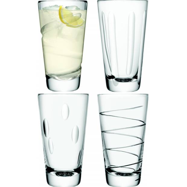 LSA Charleston vysoké sklenice 370 ml, čiré, 4 ks, Handmade G088-13-276 LSA International