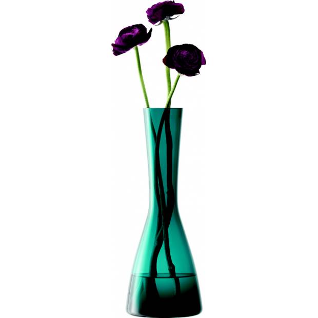 LSA Velvet skleněná váza, výška 30 cm zelenomodrá, Handmade G1056-30-716 LSA International