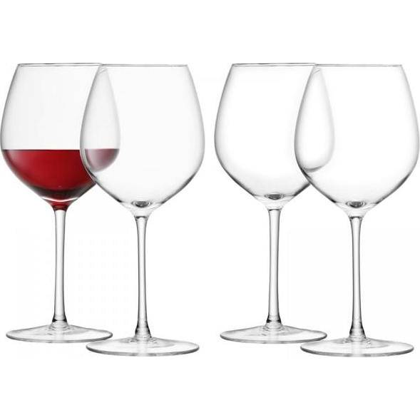 LSA Wine sklenice na červené víno, 400ml, set 4ks čiré, Handmade G1152-14-301 LSA International