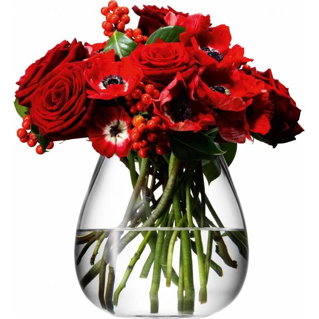 LSA Flower skleněná váza stolní, 17cm, čirá, Handmade G597-17-301 LSA International