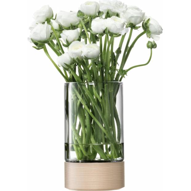 LSA Lotta skleněná váza/svícen jasan/čiré sklo, 23cm, Handmade G1038-23-301 LSA International
