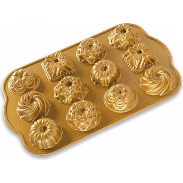 NW Mini bábovky Premium gold plát s 12 formičkami 1,2 cup zlatá 85677 Nordic Ware