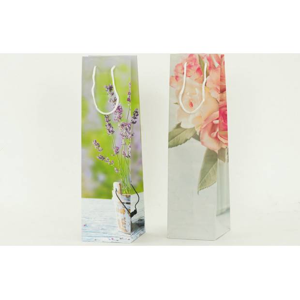 Taška dárková papírová - vysoká na drobnosti ,motiv květin AUT114-VI Art