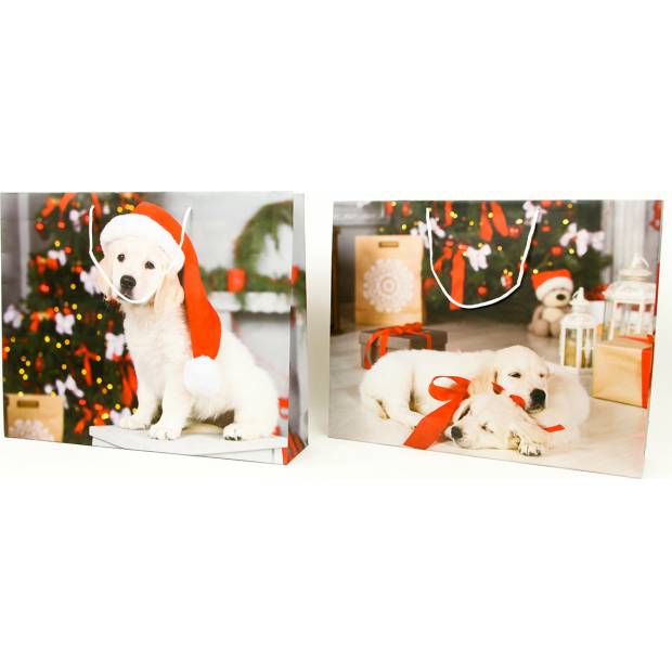 Taška dárková papírová XLL, vánoční motivy, mix dvou dekorů AUT136-XLL Art