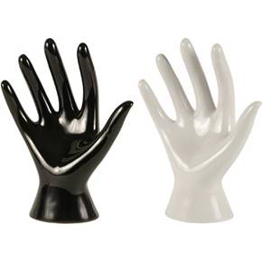 Porcelánová ruka na prstýnky - černá JUM06218-BK Art