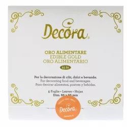 5 listů jedlého zlata 86x86 mm - Decora