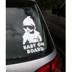 Samolepka na auto miminko s brýlemi - Nalepovací tabule