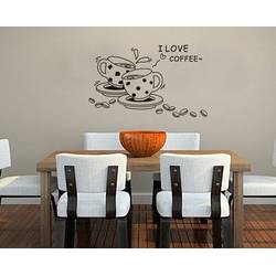 Samolepky na zeď - I love Coffee - Nalepovací tabule