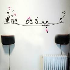 Dětské samolepky - Zpívající ptáčci - Nalepovací tabule